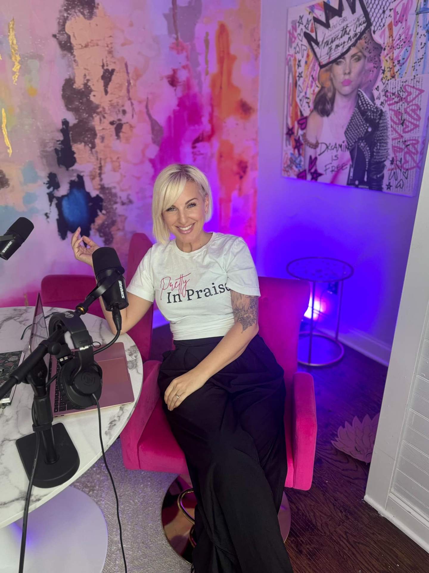 Podcast studio — founder conversation